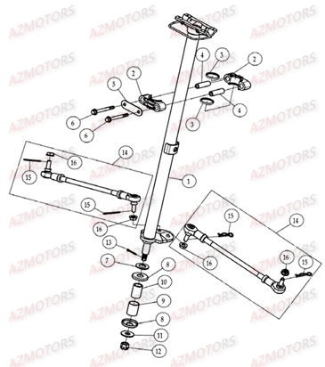 COLONNE DE DIRECTION AZMOTORS DL801 AV2006
