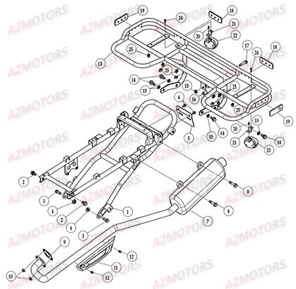 ECHAPPEMENT 1 PARTIE AZMOTORS DL801 AV2006