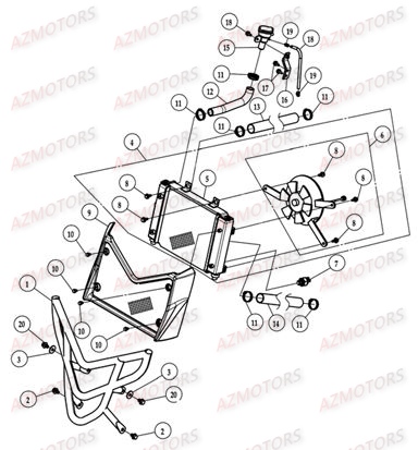RADIATEUR AZMOTORS DL801 AV2006