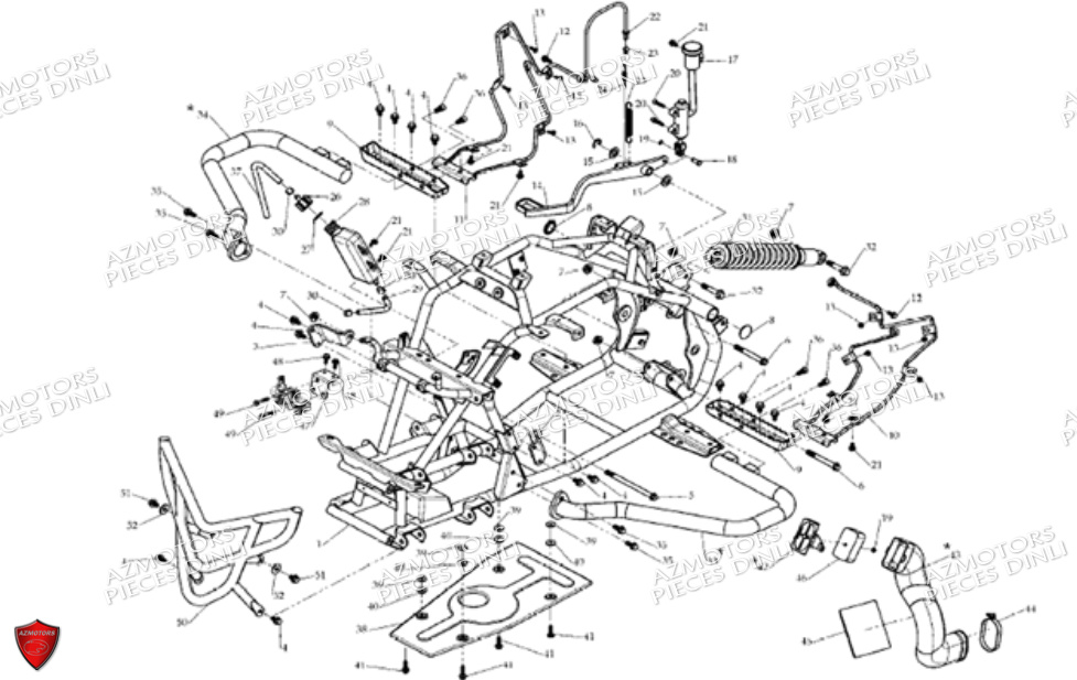 CHASSIS-SANS-SILENT-BLOCS pour DL801-DMX350