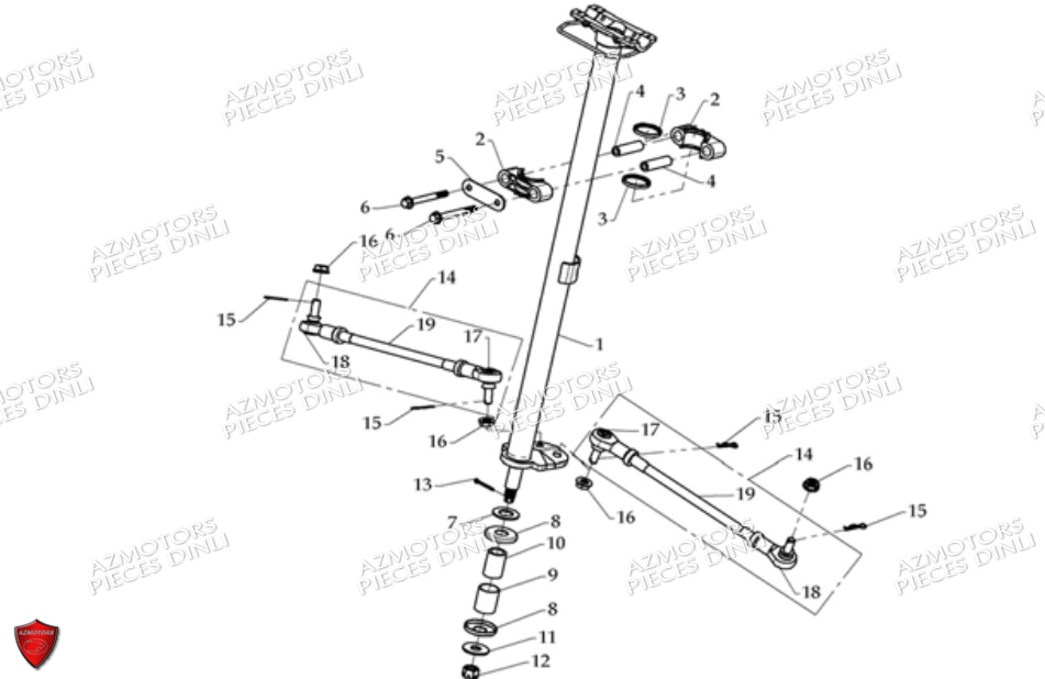 COLONNE-DE-DIRECTION pour DL801-DMX350