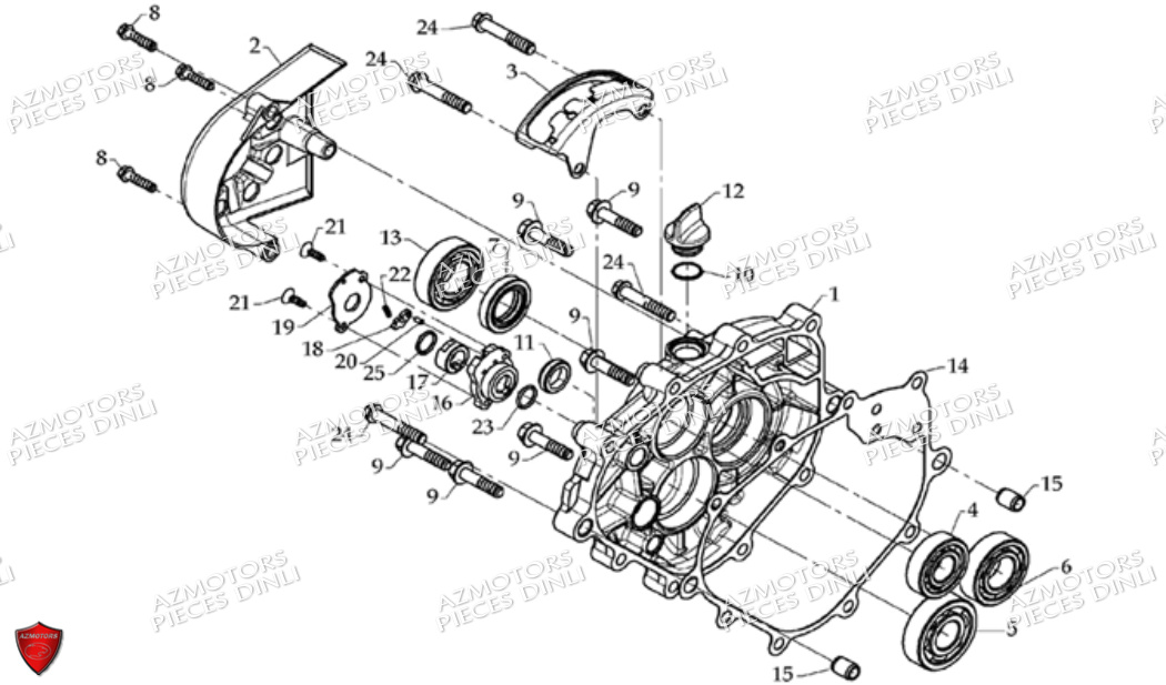 Carter De Boite De Vitesse DINLI Pièces Quad DL801/DMX360 A PARTIR DE 2008