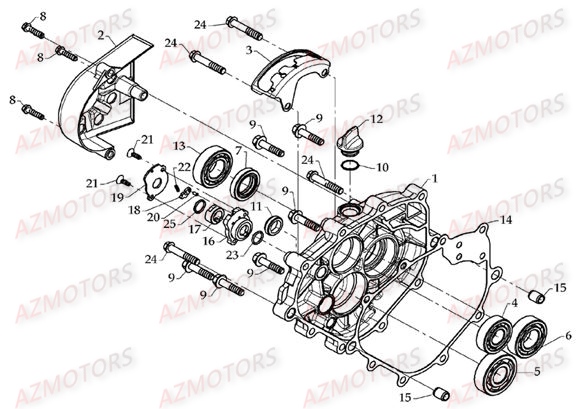 CARTER BOITE DE VITESSE AZMOTORS DL801 DMX360