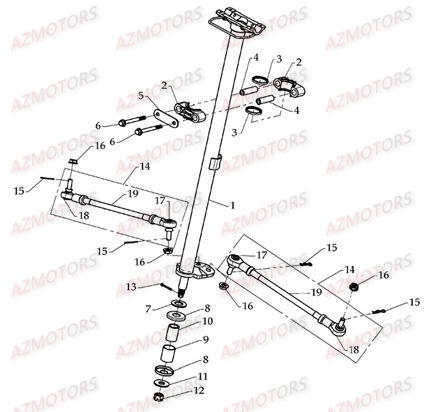 COLONNE DE DIRECTION AZMOTORS DL801 DMX360