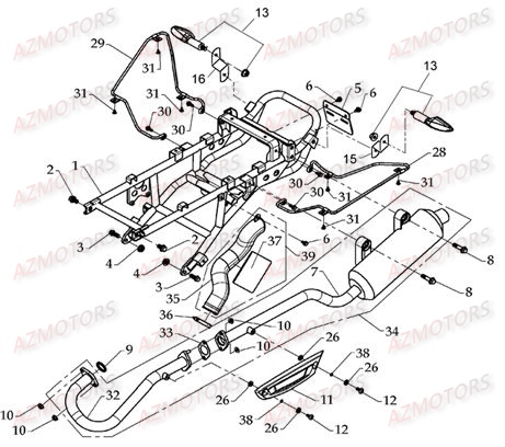 ECHAPPEMENT AZMOTORS DL801 DMX360
