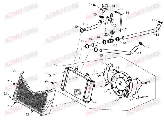 RADIATEUR AZMOTORS DL801 DMX360
