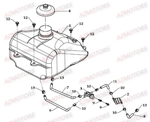 RESERVOIR AZMOTORS DL801 DMX360