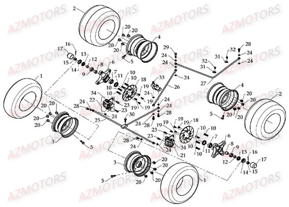 ROUES AZMOTORS DL801 DMX360