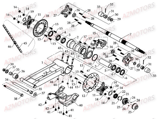 TRAIN ARRIERE AZMOTORS DL801 DMX360