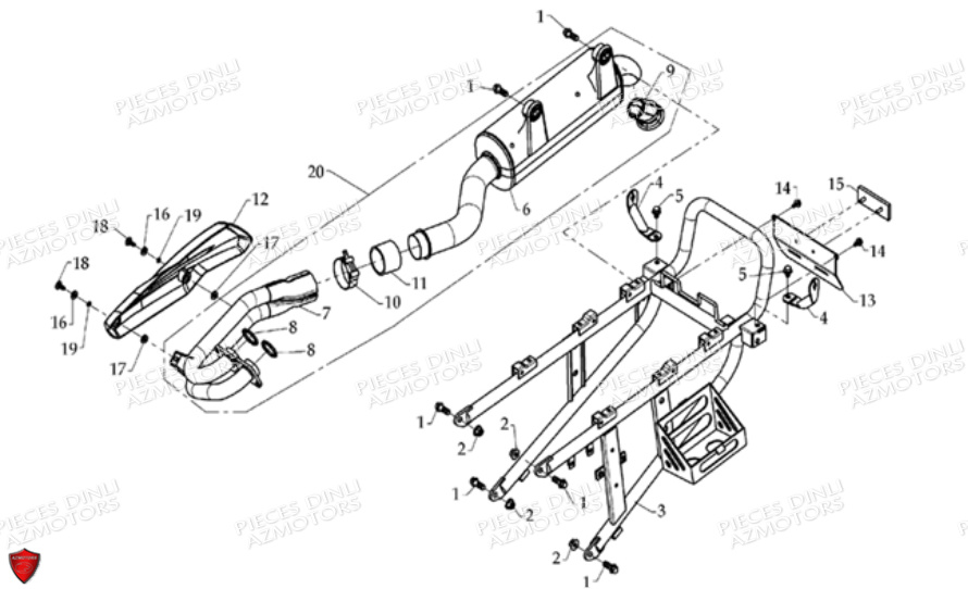 BOUCLE ARRIERE pour DL901-DMX450