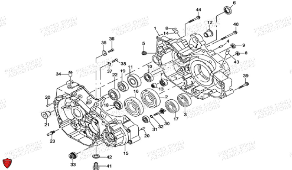 Carter Bas Moteur DINLI Pièces Quad DL901/DMX450 Avant 2008