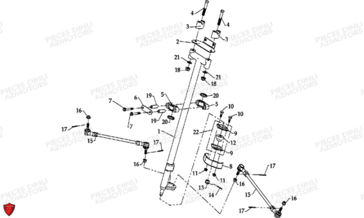 COLONNE DE DIRECTION pour DL901-DMX450