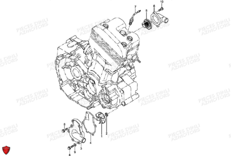 POMPE_A_EAU DINLI Pièces Quad DL901/DMX450 Avant 2008