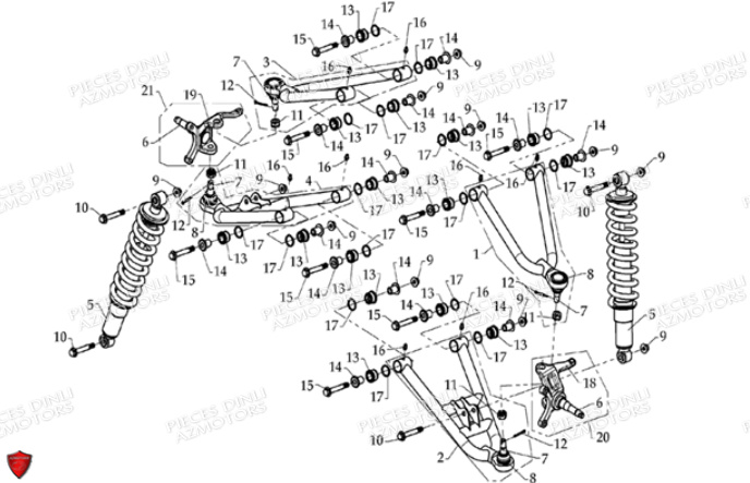 SUSPENSION AVANT pour DL901-DMX450