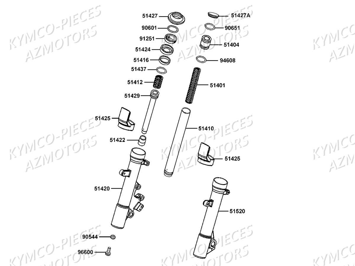 Baton De Fourche Detail KYMCO Pièces DOWNTOWN 125I ABS EURO4 (SK25NA)