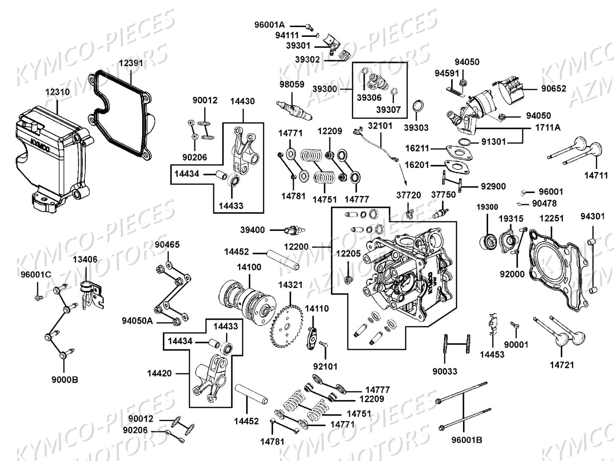 CULASSE pour DOWNTOWN 125I ABS E4