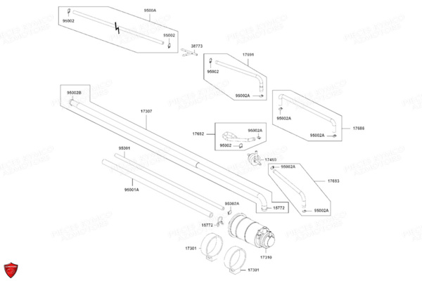 Reniflard KYMCO Pièces Scooter DOWNTOWN 125I ABS EURO5 (SK25RE)