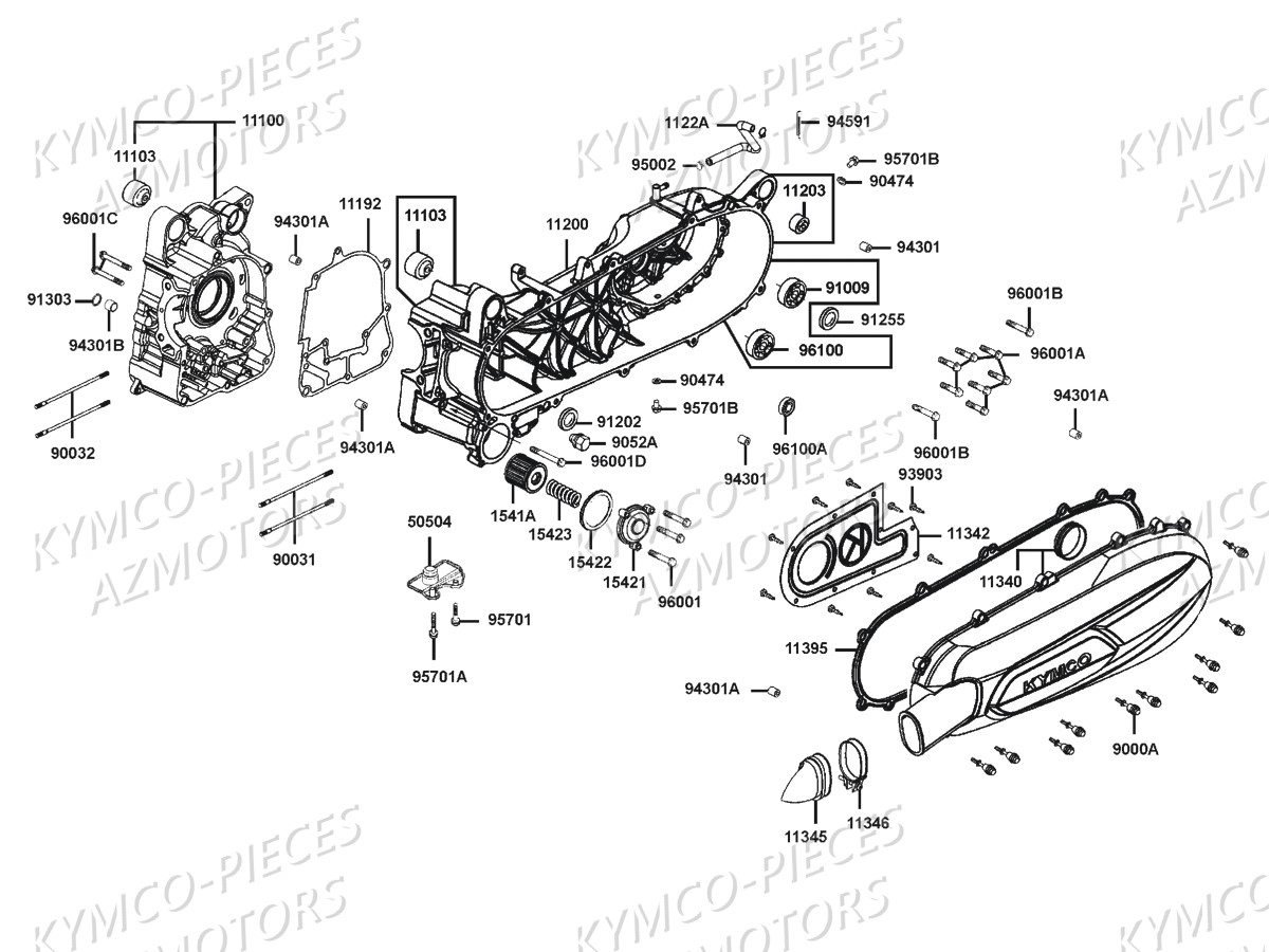 CARTERS MOTEUR pour DOWNTOWN 125I EX E4