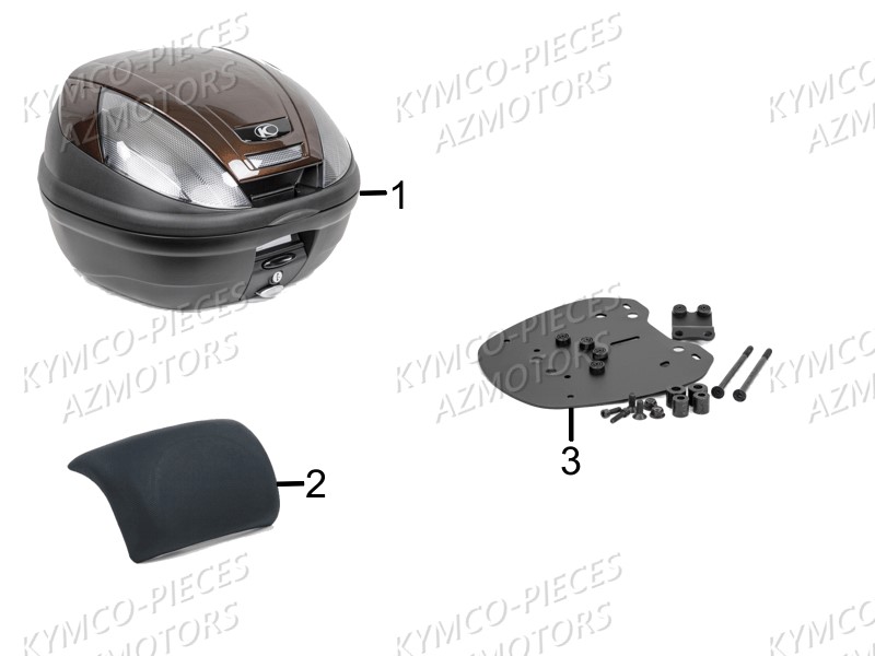 FIN DE SERIE - SUPPORT TOP CASE ACIER Pour DOWNTOWN 125/350  KYMCO pour EQUIPEMENT ACCESSOIRES de DOWNTOWN 125I EX E4