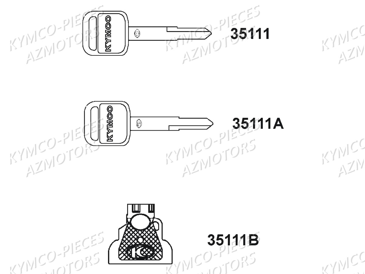 Master De Cle KYMCO Pièces DOWNTOWN 125I ABS EXCLUSIVE EURO4 (SK25NB)