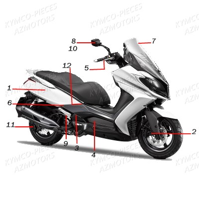 1_CONSOMMABLES KYMCO Pièces DOWNTOWN 125I ABS EXCLUSIVE EURO3 (SK25CE)