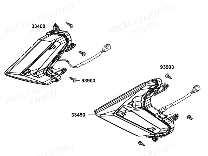 Clignotants KYMCO Pièces DOWNTOWN 125I ABS EXCLUSIVE EURO3 (SK25CE)