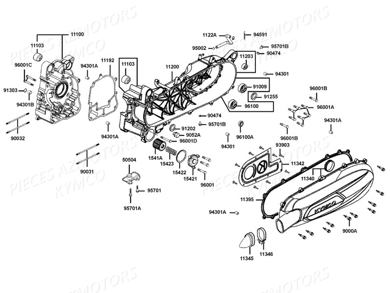 CARTERS MOTEUR pour DOWNTOWN 125 NOODOE