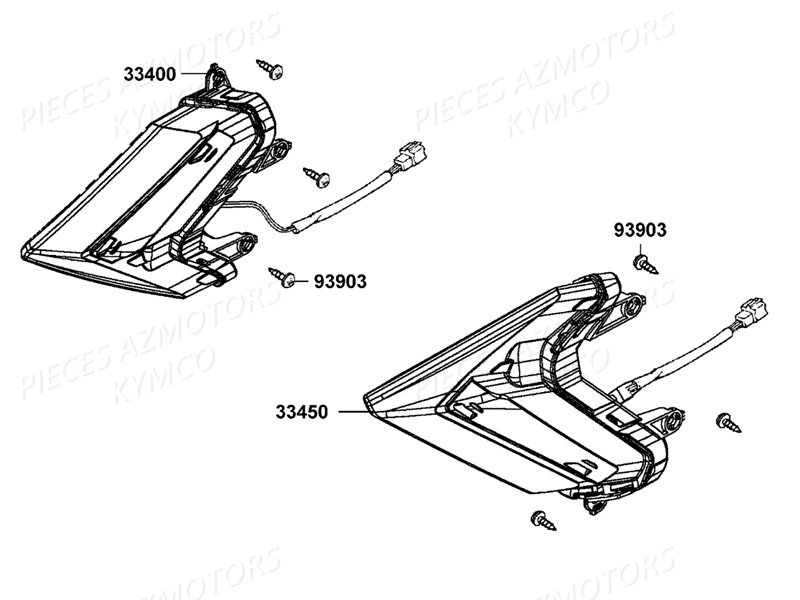 Clignotants KYMCO Pièces DOWNTOWN 125I ABS EXCLUSIVE NOODOE EURO4 (SK25NE)