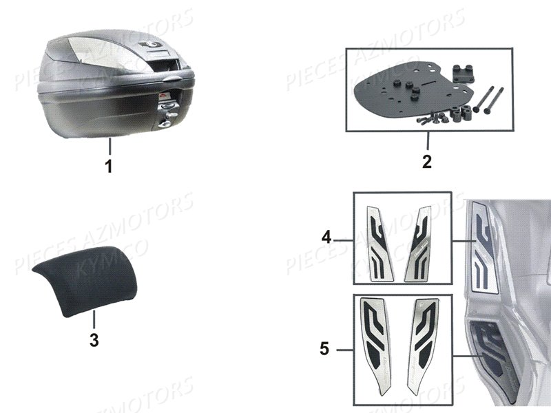 EQUIPEMENT KYMCO DOWNTOWN 125 NOODOE