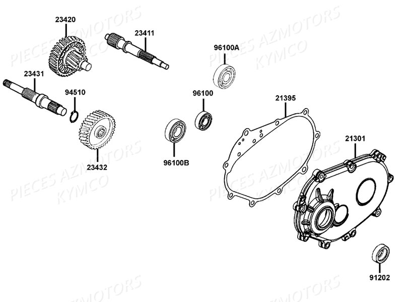 TRANSMISSION KYMCO DOWNTOWN 125 NOODOE