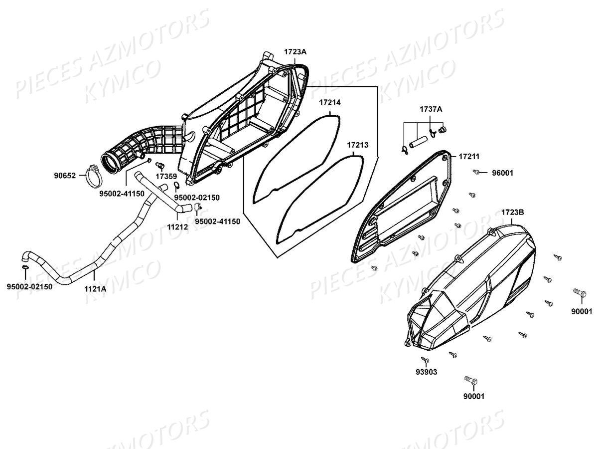 Boite A Air KYMCO Pieces DOWNTOWN 350I ABS EURO 3 (SK64CB)