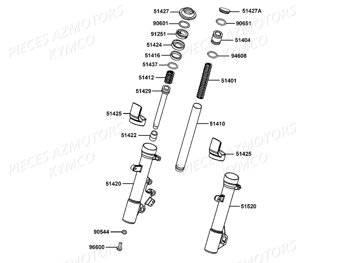 Batons De Fourche KYMCO Pieces DOWNTOWN 350I ABS EURO4 (SK64GA)