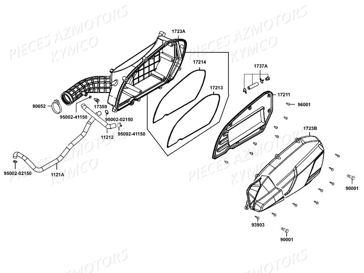 BOITE_A_AIR KYMCO Pieces DOWNTOWN 350I ABS EURO4 (SK64GA)