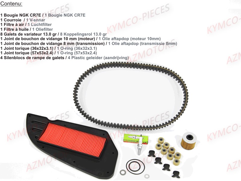 1 Set Entretien Periodique KYMCO Pieces DOWNTOWN 350I ABS EXCLUSIVE EURO3 (SK64CE)