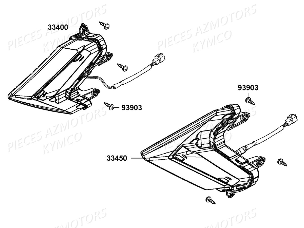 Clignotants KYMCO Pieces DOWNTOWN 350I ABS EXCLUSIVE EURO3 (SK64CE)