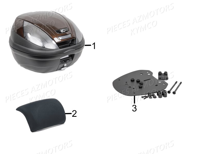 FIN DE SERIE - SUPPORT TOP CASE ACIER Pour DOWNTOWN 125/350  KYMCO pour EQUIPEMENT ACCESSOIRES de DOWNTOWN 350I EX E4