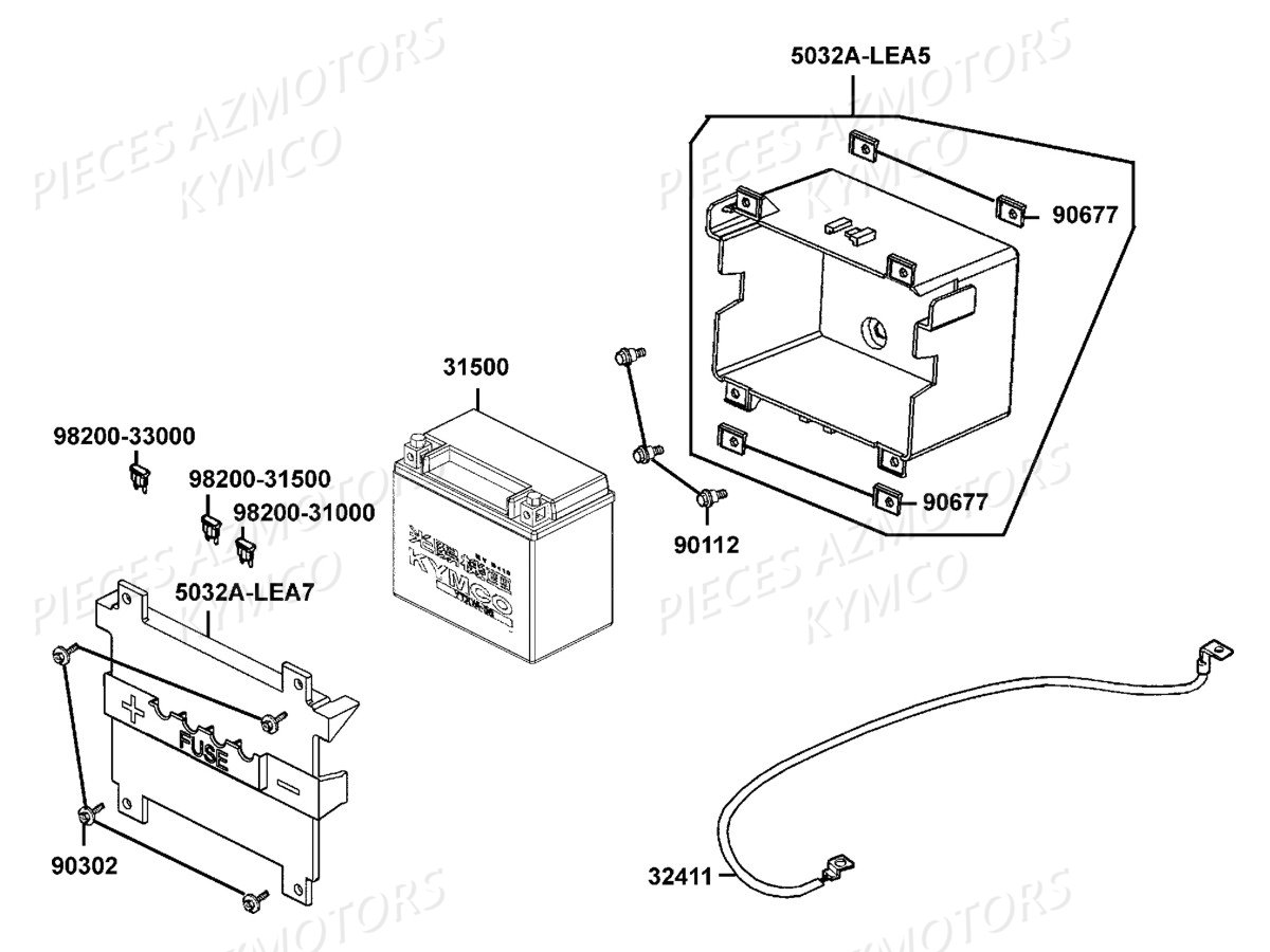 BATTERIE YT12A-BS YUASA (ORIGINE) KYMCO pour BATTERIE de DOWNTOWN 350I NOODOE