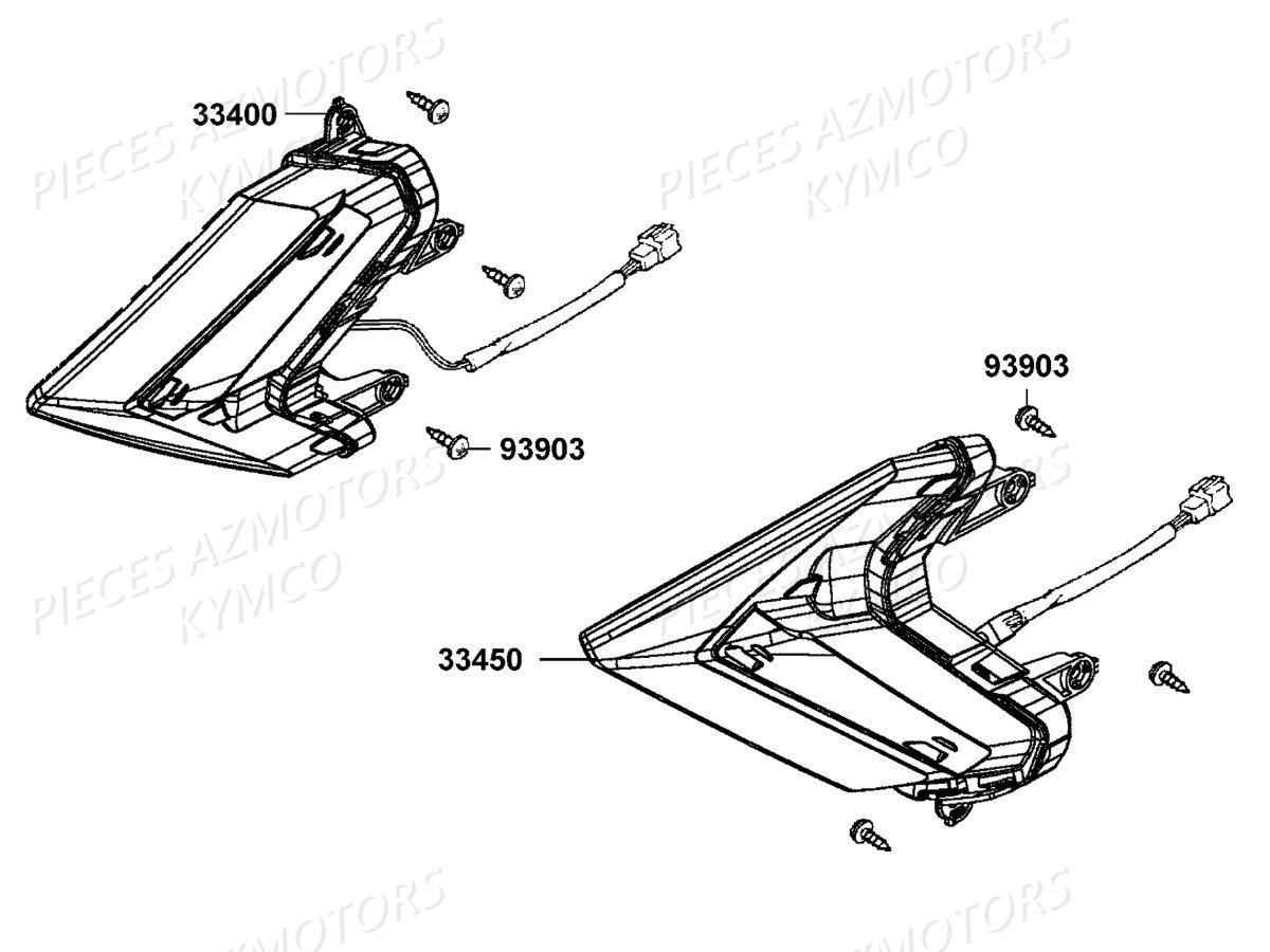Clignotants KYMCO Pièces DOWNTOWN 350I ABS EXCLUSIVE NOODOE EURO4 (SK64GE)