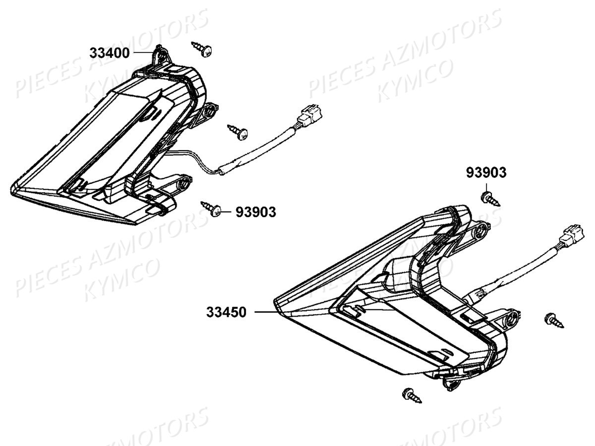 Clignotants KYMCO Pièces DOWNTOWN 350I TCS EXCLUSIVE NOODOE EURO4 (SK64GH)