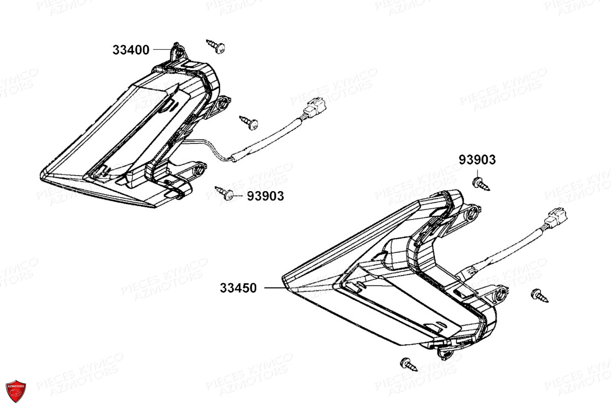 Clignotants KYMCO PIECES DOWNTOWN 350I TCS EXCLUSIVE NOODOE EURO5 (SK64HD)