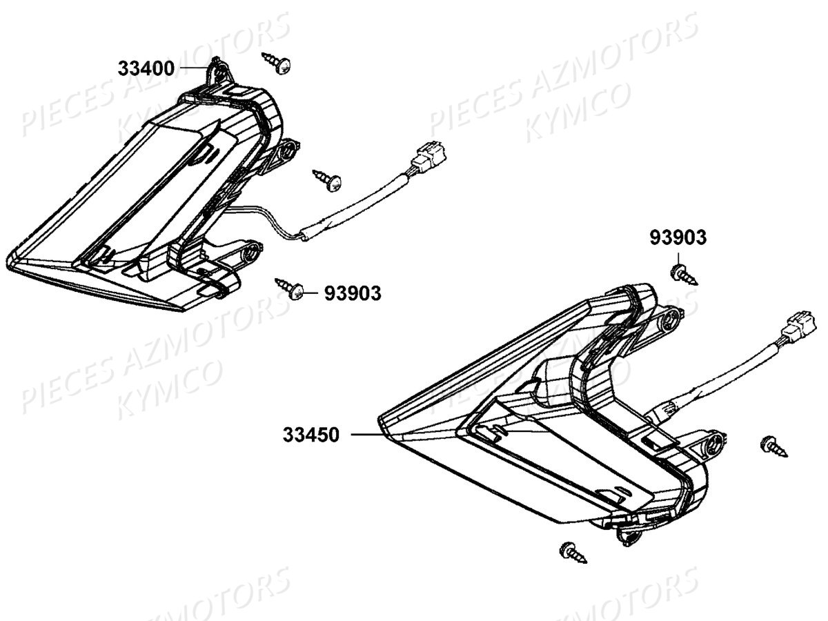 Clignotants KYMCO Pièces Scooter DOWNTOWN 125I ABS NOODOE EURO4 (SK25NH)