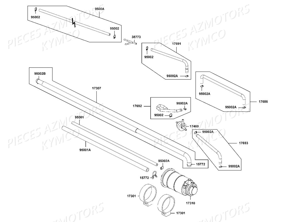 Reniflard KYMCO Pièces Scooter DOWNTOWN 125I ABS NOODOE EURO4 (SK25NH)