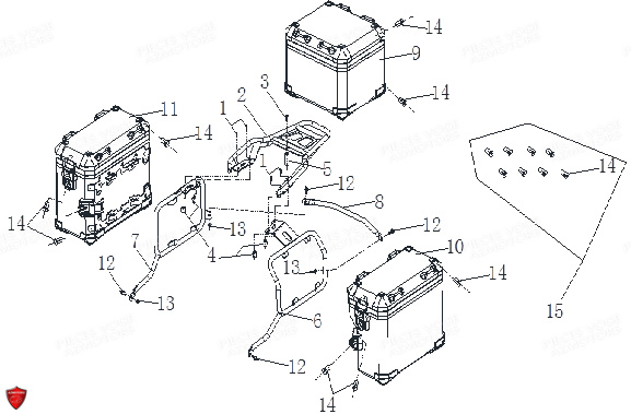 Bagagerie VOGE Pièces Voge 650 DSX