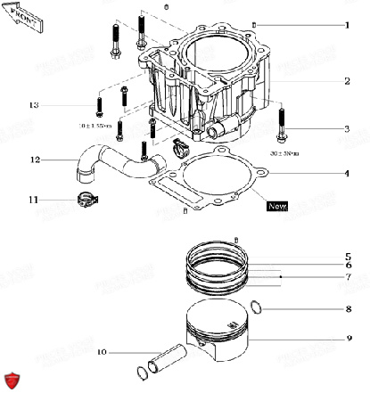 Cylindre VOGE Pièces Voge 650 DSX