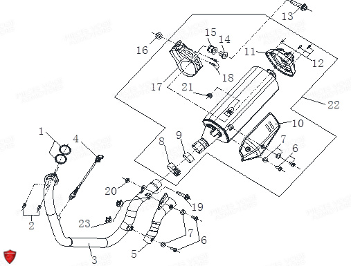 ECHAPPEMENT VOGE Pièces Voge 650 DSX