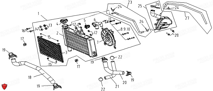 Refroidissement VOGE Pièces Voge 650 DSX