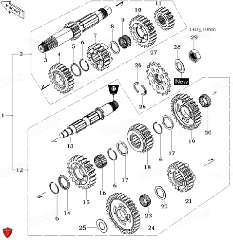 Transmission VOGE Pièces Voge 650 DSX