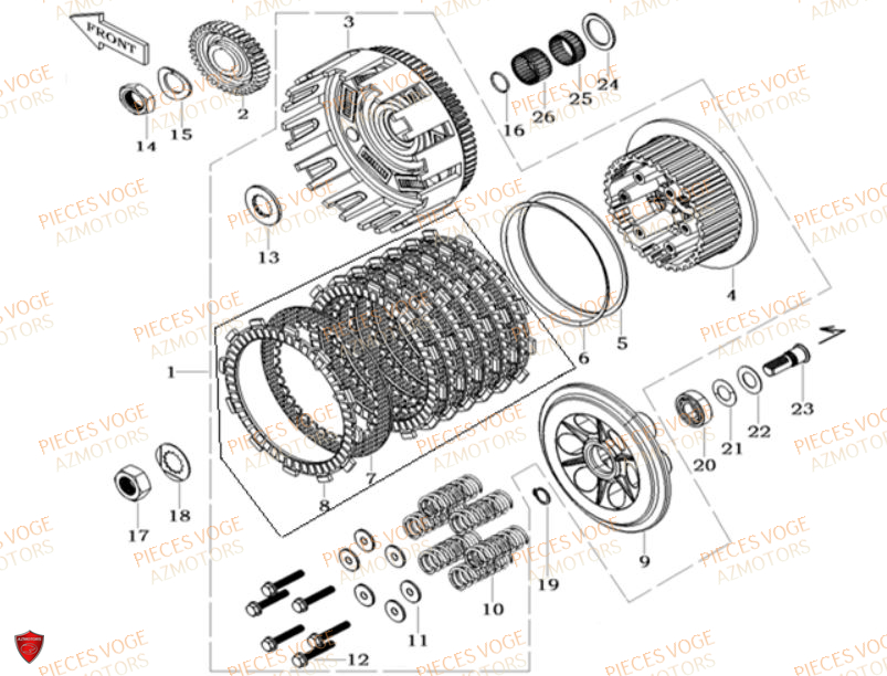 Embrayage VOGE Pièces Voge 650 DS