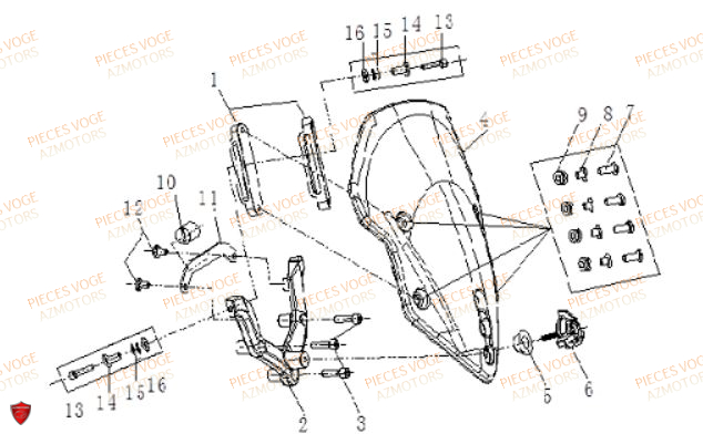 PARE BRISE VOGE DS 650 EURO 5