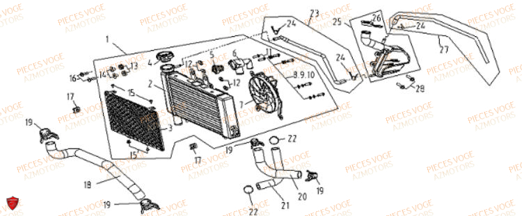 REFROIDISSEMENT VOGE DS 650 EURO 5